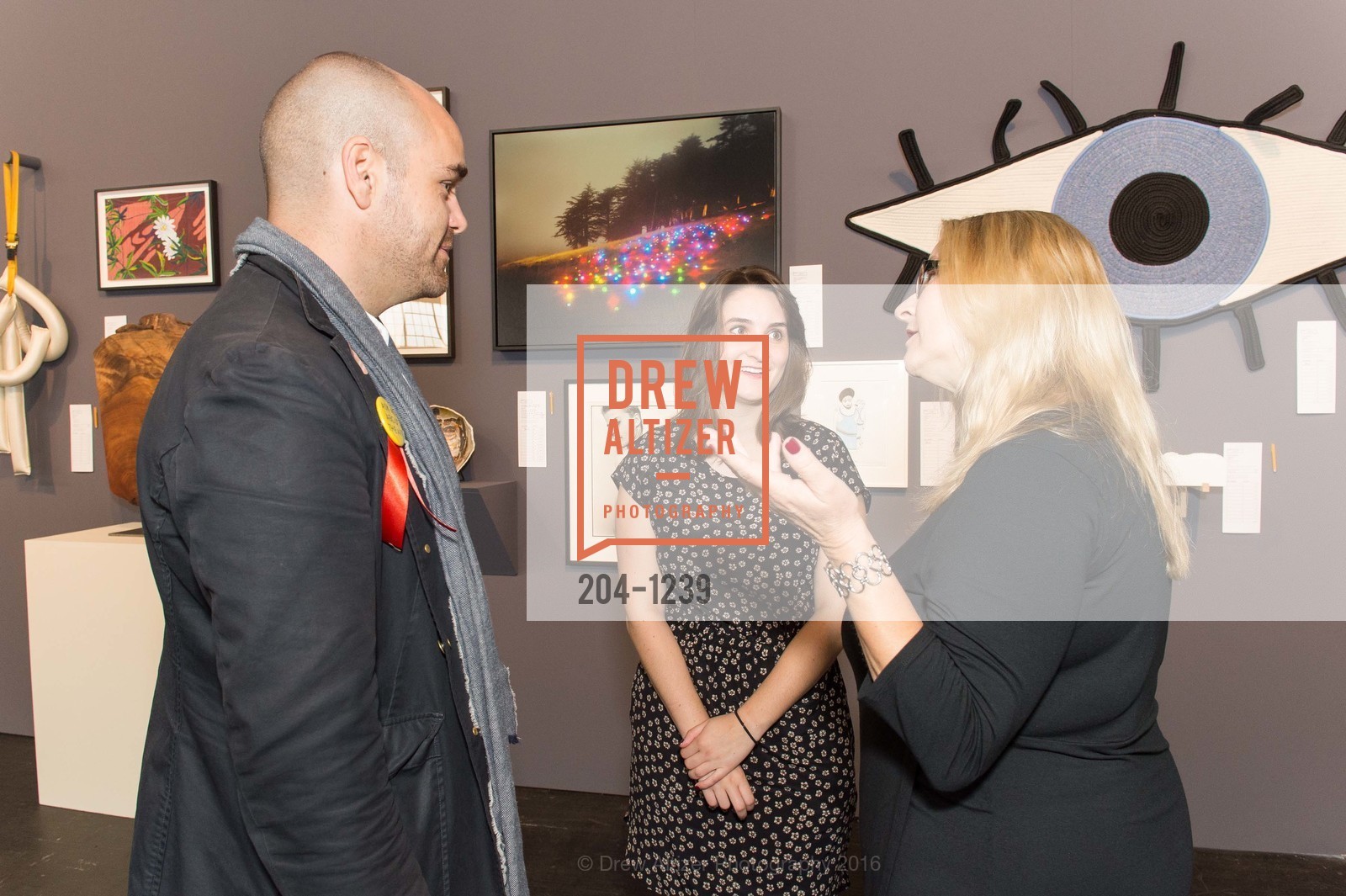 Chris Grunder, Jennie Maisel, Lynn Fontana, Headlands Benefit Art Auction 2016, Festival Pavilion at Fort Mason Center for Arts and Culture, June 1st, 2016, Photo #204-1239 Chris Grunder, Jennie Maisel, Lynn Fontana, Photo #204-1239