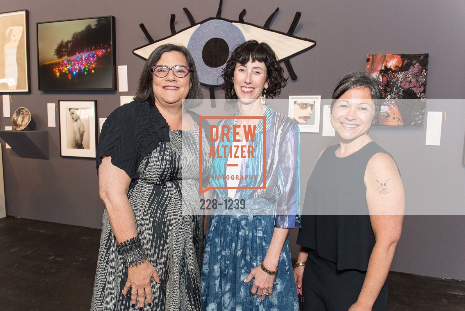 Deborah Rappaport, Drusie Davis, Sharon Maidenberg, Headlands Benefit Art Auction 2016, Festival Pavilion at Fort Mason Center for Arts and Culture, June 1st, 2016, Photo #228-1239 Deborah Rappaport, Drusie Davis, Sharon Maidenberg, Photo #228-1239