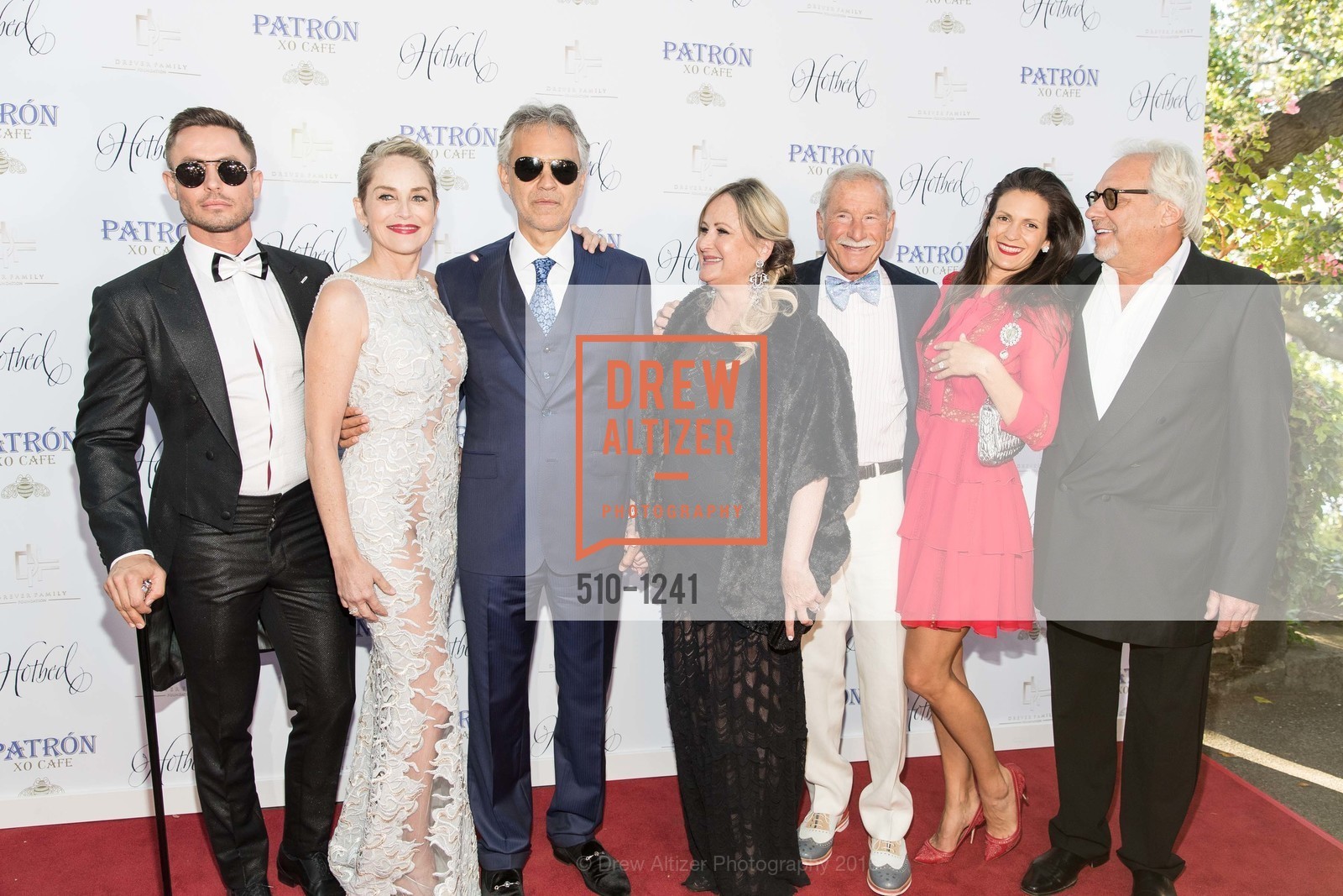 Galen Drever, Sharon Stone, Andrea Bocelli, Kelly Stone, Maxwell Drever, Veronica Bocelli, Bruce Singer, 2016 Hotbed Benefit: Le Cirque du Nuit, Private Residence, June 4th, 2016, Photo #510-1241 Galen Drever, Sharon Stone, Andrea Bocelli, Kelly Stone, Maxwell Drever, Veronica Bocelli, Bruce Singer, Photo #510-1241