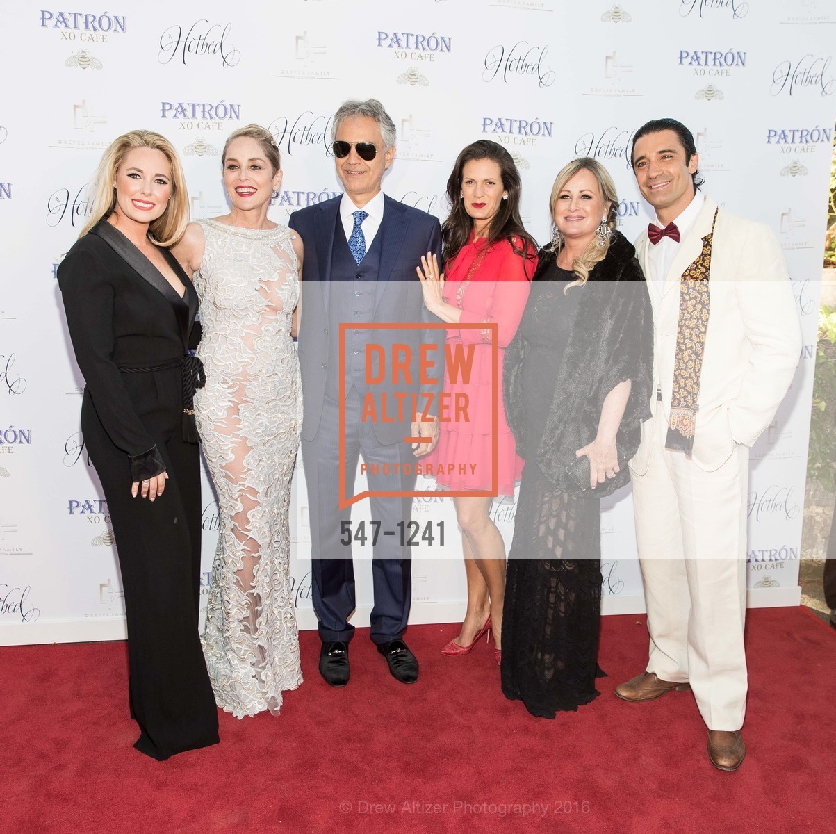 Victoria Noyes, Sharon Stone, Andrea Bocelli, Veronica Bocelli, Kelly Stone, Gilles Marini, 2016 Hotbed Benefit: Le Cirque du Nuit, Private Residence, June 4th, 2016, Photo #547-1241 Victoria Noyes, Sharon Stone, Andrea Bocelli, Veronica Bocelli, Kelly Stone, Gilles Marini, Photo #547-1241