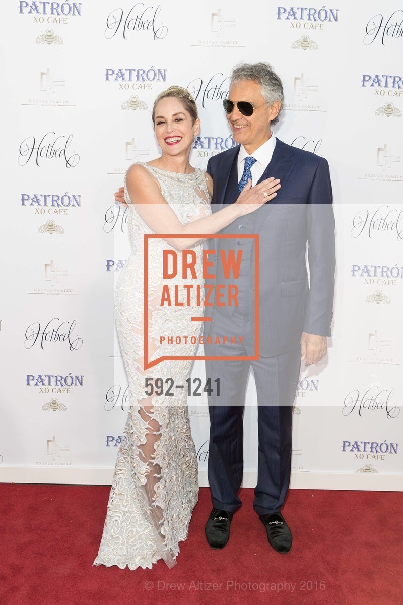 Sharon Stone, Andrea Bocelli, 2016 Hotbed Benefit: Le Cirque du Nuit, Private Residence, June 4th, 2016, Photo #592-1241 Sharon Stone, Andrea Bocelli, Photo #592-1241