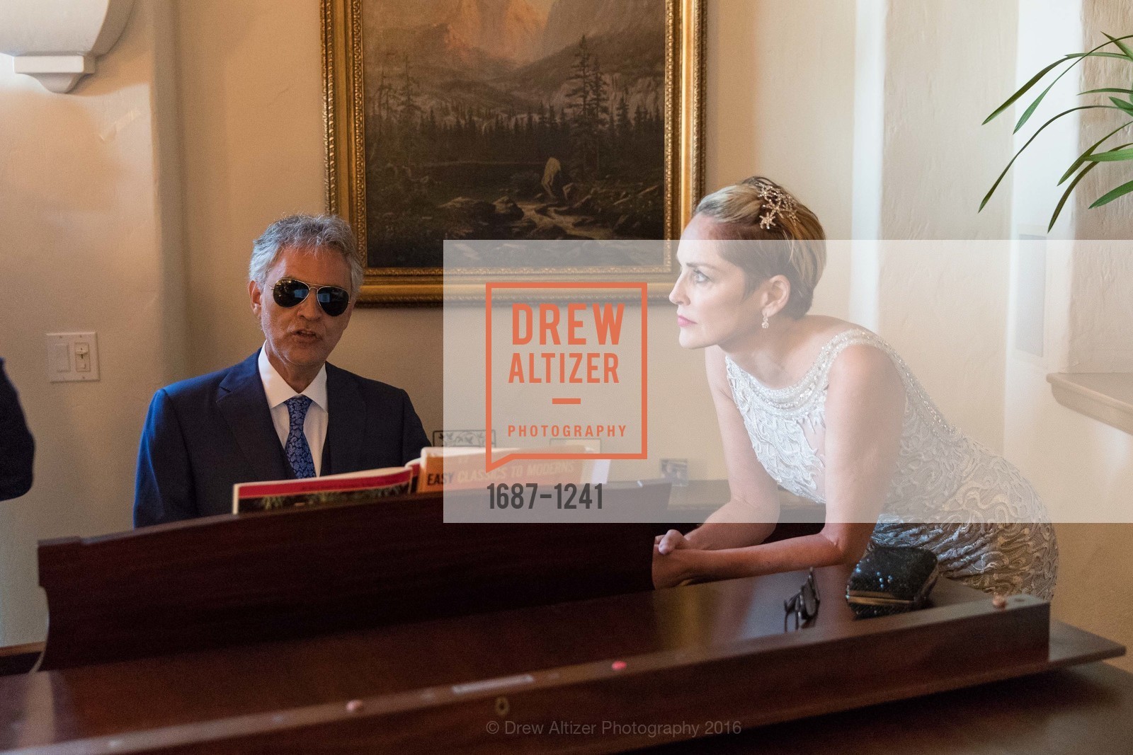 Andrea Bocelli, Sharon Stone, 2016 Hotbed Benefit: Le Cirque du Nuit, Private Residence, June 4th, 2016, Photo #1687-1241 Andrea Bocelli, Sharon Stone, Photo #1687-1241