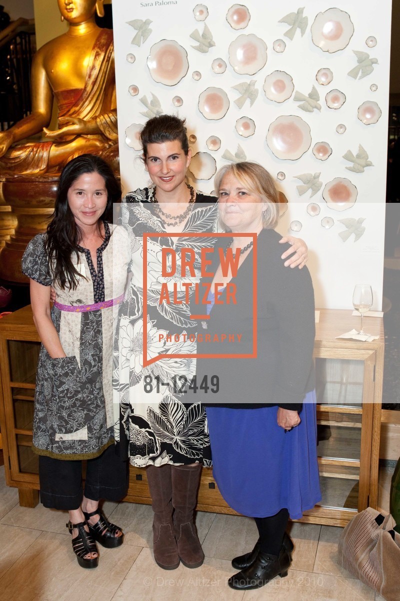 Rae Dunn, Sarah Paloma, Josie Jurczenia (Painting Bird And Flower Wall By Sara Paloma), GUMPS' FLORAL INSPIRED Cocktail Party, US, April 22nd, 2010, Photo #81-12449 Rae Dunn, Sarah Paloma, Josie Jurczenia (Painting Bird And Flower Wall By Sara Paloma), Photo #81-12449