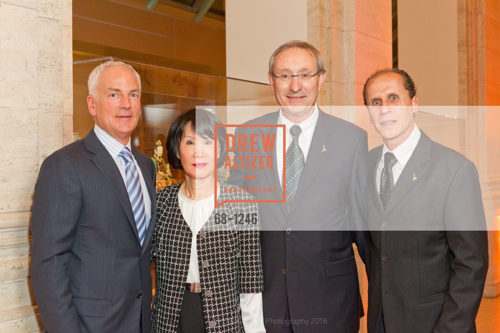Jeff Farber, Susan Koret, Menahem Ben-Sasson, Koret Foundation Dinner at Asian Art Museum, Asian Art Museum. San Francisco, California, June 3rd, 2016, Photo #68-1246 Jeff Farber, Susan Koret, Menahem Ben-Sasson, Photo #68-1246