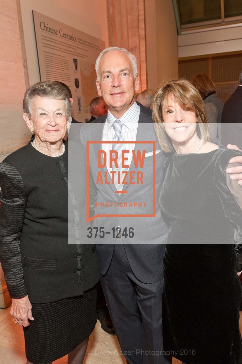 Adele Corvin, Jeff Farber, Carol Traeger, Koret Foundation Dinner at Asian Art Museum, Asian Art Museum. San Francisco, California, June 3rd, 2016, Photo #375-1246 Adele Corvin, Jeff Farber, Carol Traeger, Photo #375-1246