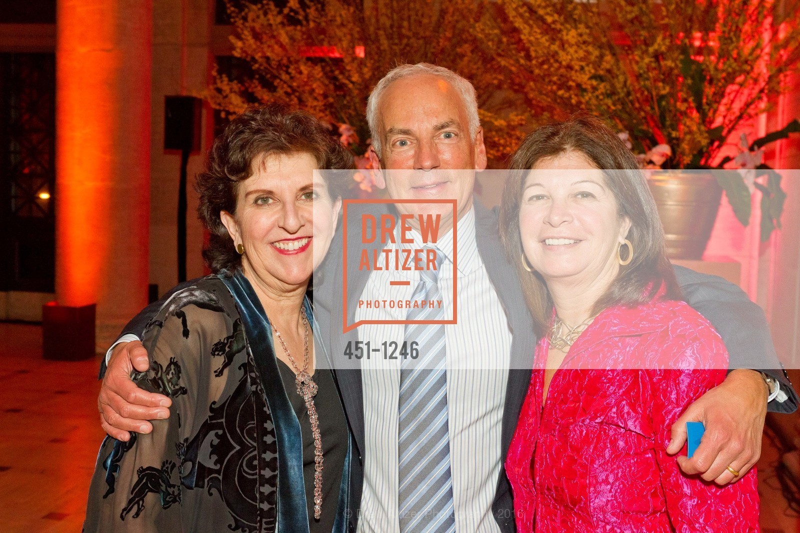 Anita Friedman, Jeff Farber, Barbara Farber, Koret Foundation Dinner at Asian Art Museum, Asian Art Museum. San Francisco, California, June 3rd, 2016, Photo #451-1246 Anita Friedman, Jeff Farber, Barbara Farber, Photo #451-1246