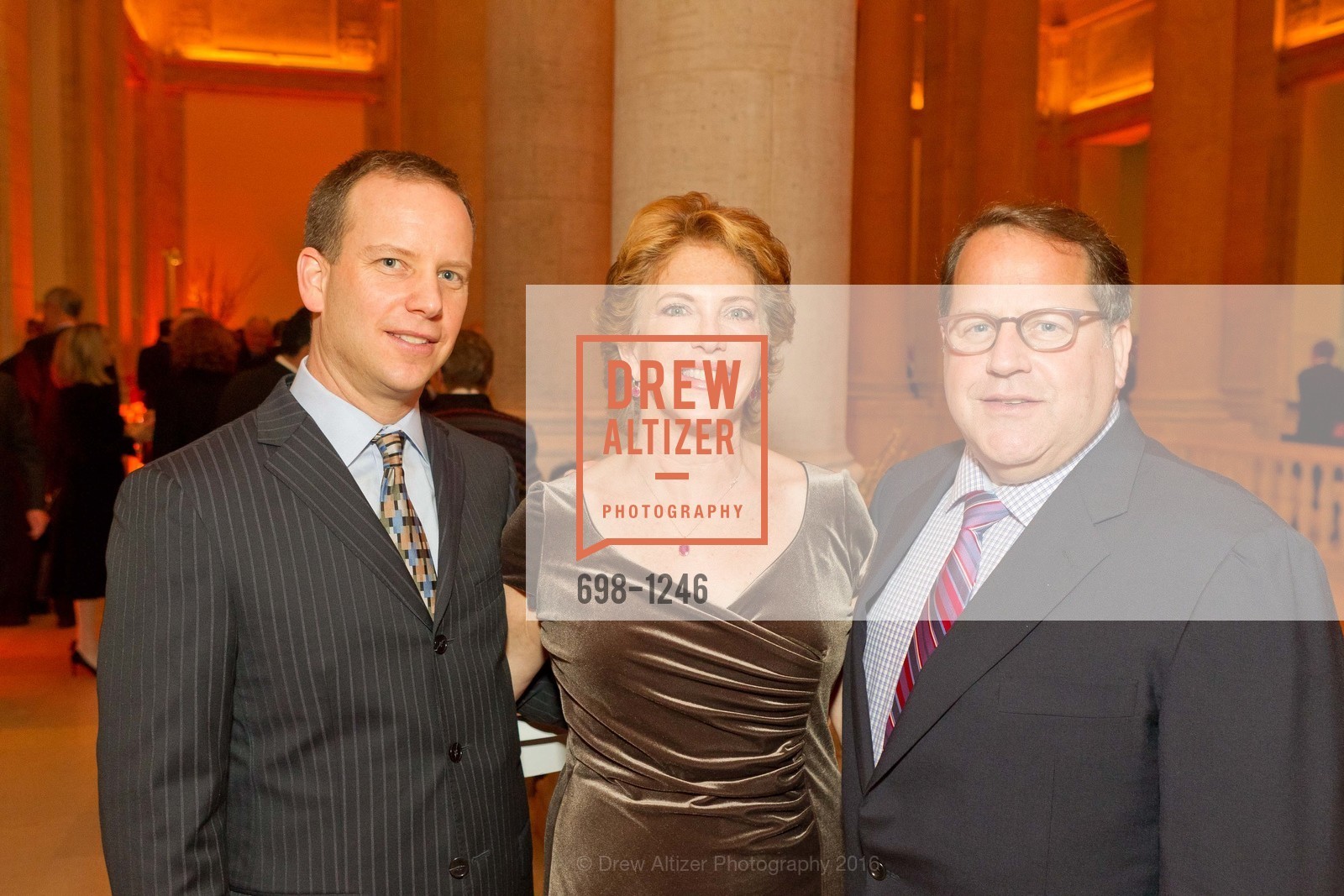 Todd Braman, Susan Wolfe, Rabbi Jim Brandt, Koret Foundation Dinner at Asian Art Museum, Asian Art Museum. San Francisco, California, June 3rd, 2016, Photo #698-1246 Todd Braman, Susan Wolfe, Rabbi Jim Brandt, Photo #698-1246