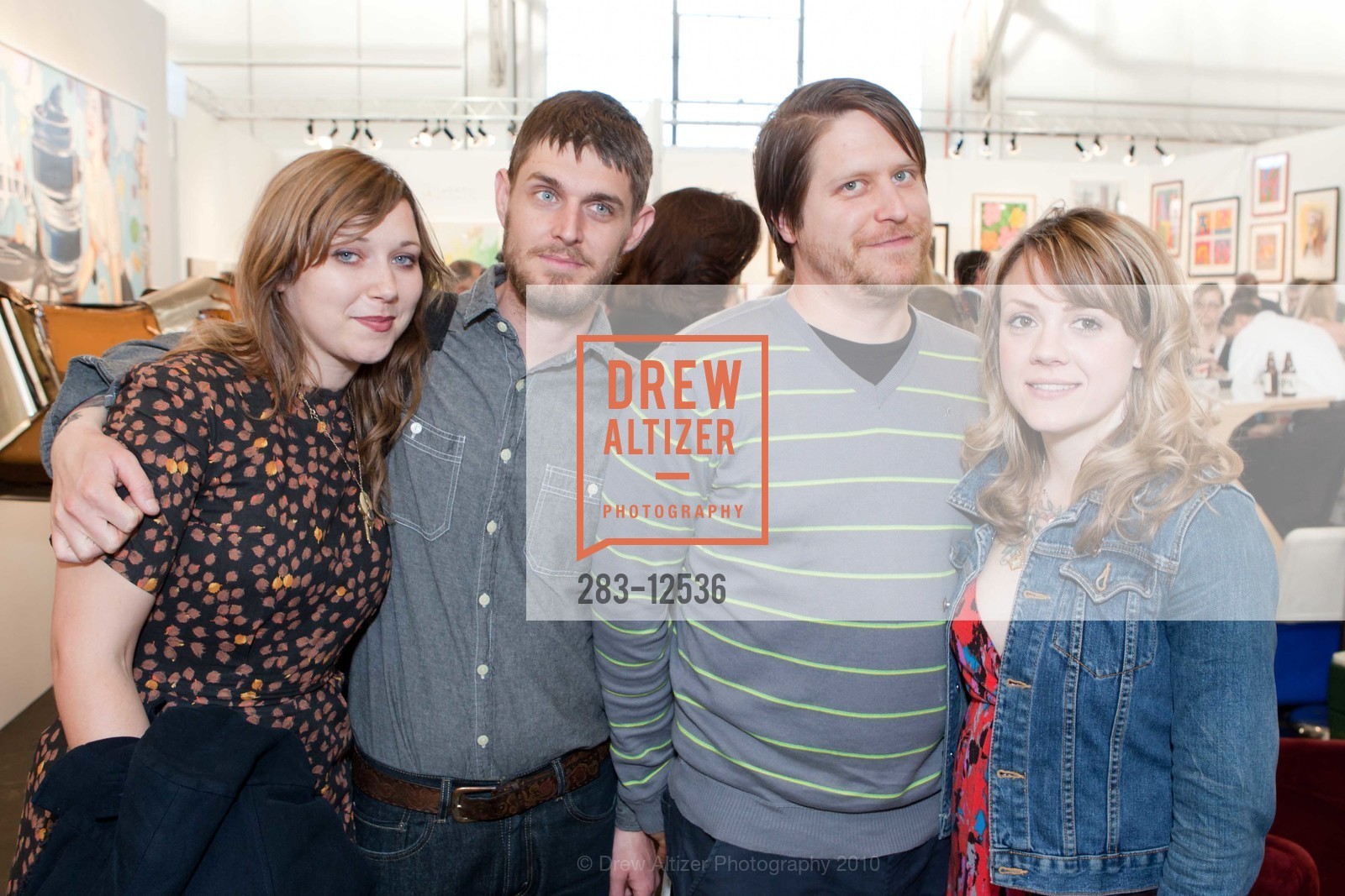 Tracy Timmins, Bryce Cherry, Andrew Schoultz, Hilary Petis, SAN FRANCISCO FINE ARTS FAIR Opening Preview Event, US, May 21st, 2010, Photo #283-12536 Tracy Timmins, Bryce Cherry, Andrew Schoultz, Hilary Petis, Photo #283-12536