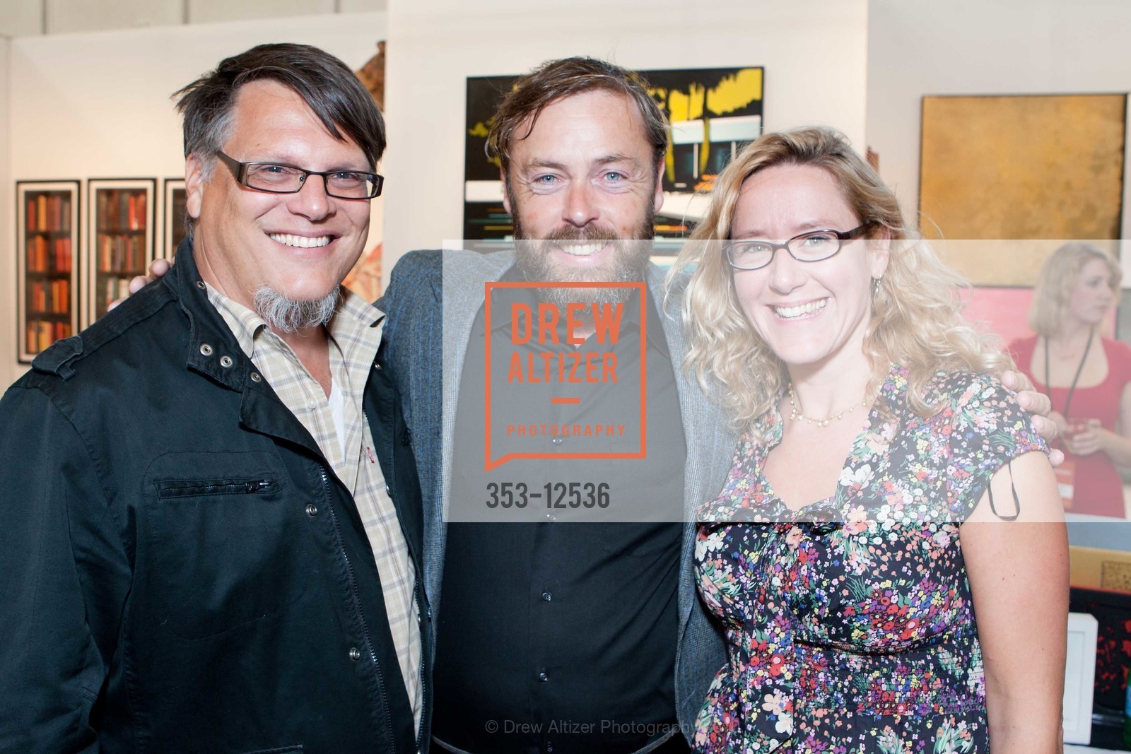 Bill Bulkley, Gareth Gooch, Sara Stein, SAN FRANCISCO FINE ARTS FAIR Opening Preview Event, US, May 21st, 2010, Photo #353-12536 Bill Bulkley, Gareth Gooch, Sara Stein, Photo #353-12536