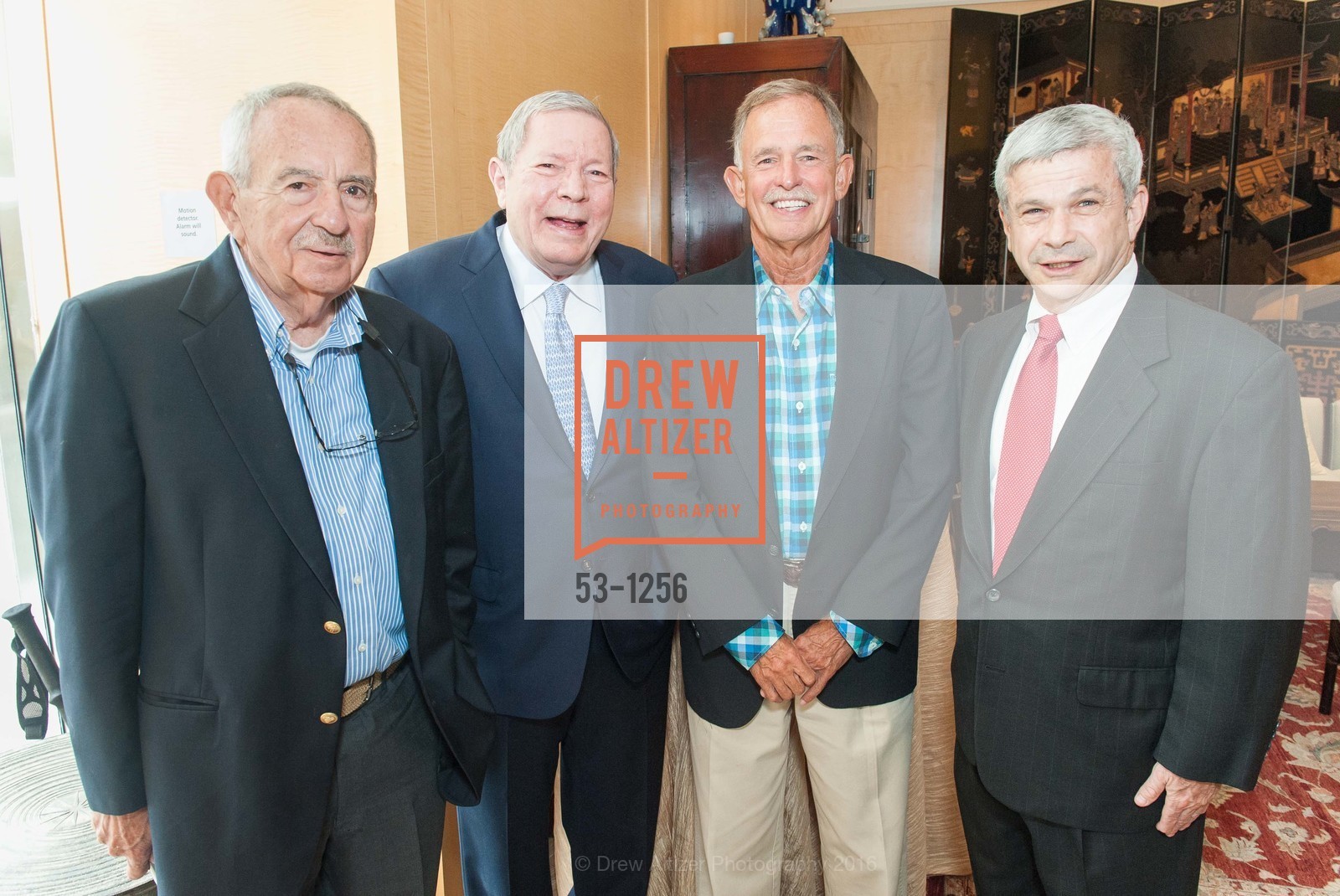 George McWilliams, Glenn Vinson, Tom Jefferson, Rick Beleson, The Asian Art Museum Honors Their Unsung Heroes, Asian Art Museum, The Peterson Room. 200 Larkin St, June 7th, 2016, Photo #53-1256 George McWilliams, Glenn Vinson, Tom Jefferson, Rick Beleson, Photo #53-1256