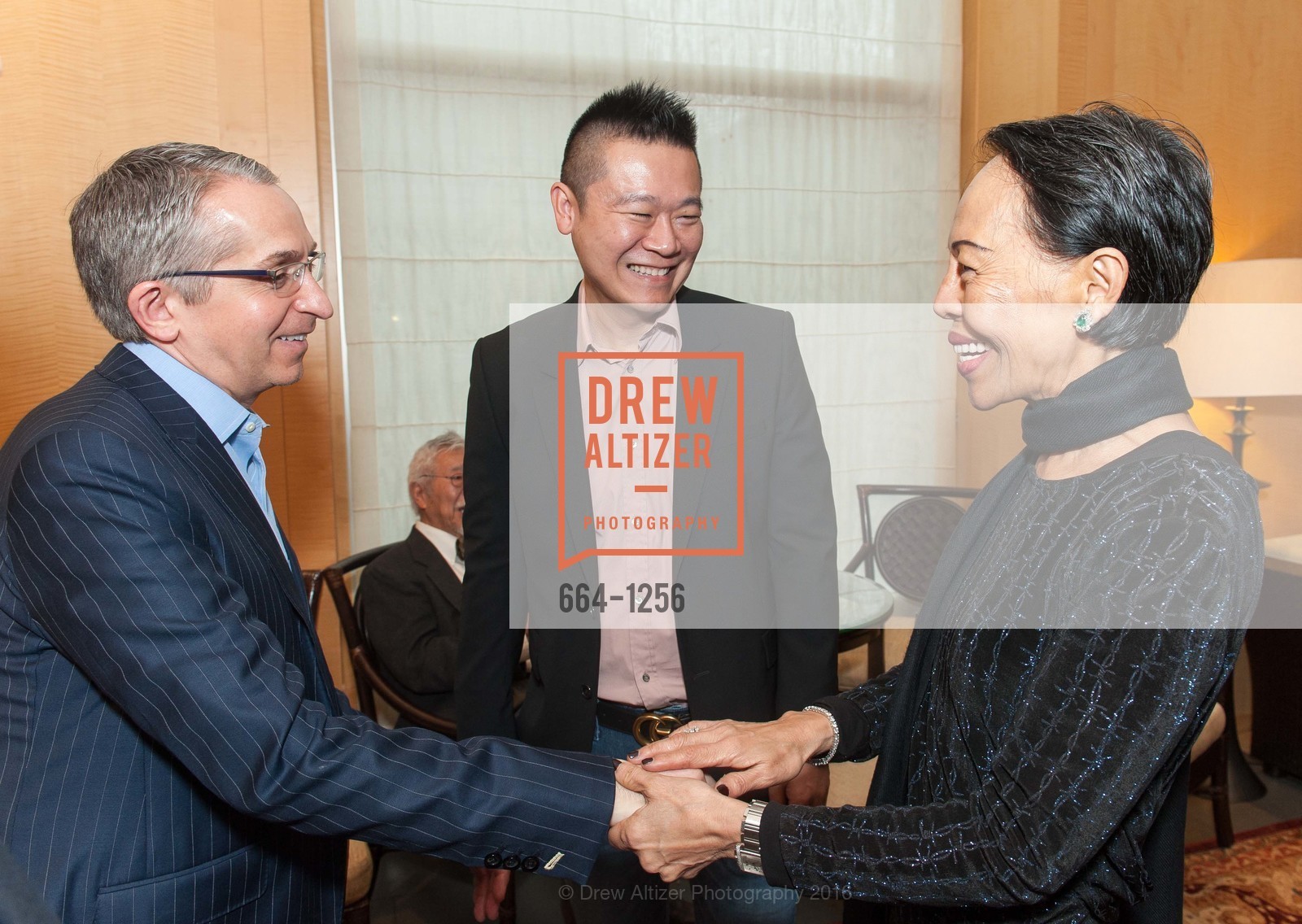 Thomas Brown, Kevin Hsu, Joan Vinson, The Asian Art Museum Honors Their Unsung Heroes, Asian Art Museum, The Peterson Room. 200 Larkin St, June 7th, 2016, Photo #664-1256 Thomas Brown, Kevin Hsu, Joan Vinson, Photo #664-1256