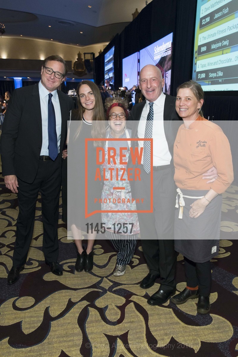 Bob Saget, Samantha Scher, Susan Feniger, Mark Scher, Mary Sue Milliken, COOL COMEDY & HOT CUISINE Benefiting The Scleroderma Research Foundation, Fairmont Hotel, Ballroom. 950 Mason Street, June 7th, 2016, Photo #1145-1257 Bob Saget, Samantha Scher, Susan Feniger, Mark Scher, Mary Sue Milliken, Photo #1145-1257