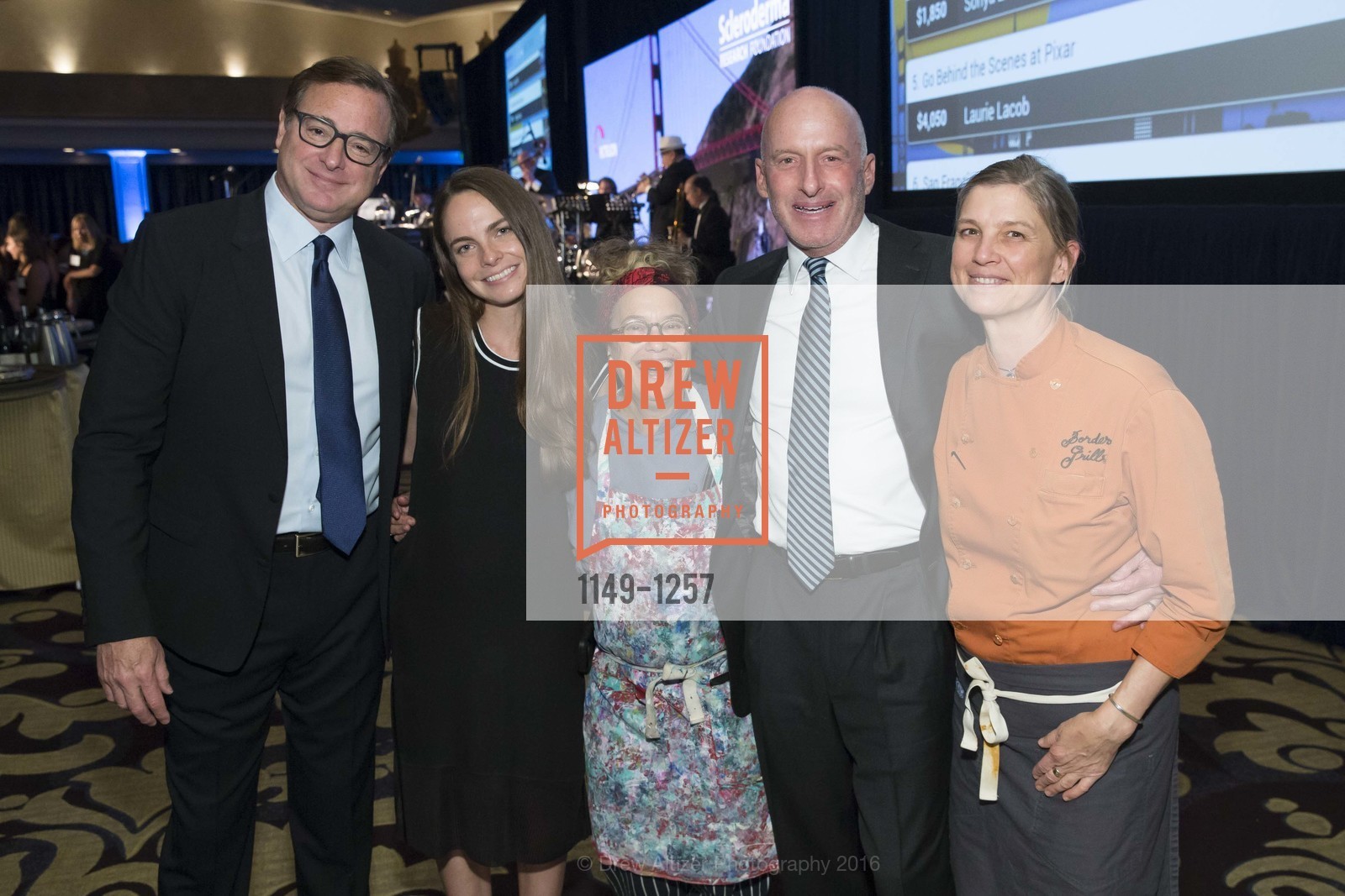 Bob Saget, Samantha Scher, Susan Feniger, Mary Sue Milliken, COOL COMEDY & HOT CUISINE Benefiting The Scleroderma Research Foundation, Fairmont Hotel, Ballroom. 950 Mason Street, June 7th, 2016, Photo #1149-1257 Bob Saget, Samantha Scher, Susan Feniger, Mary Sue Milliken, Photo #1149-1257