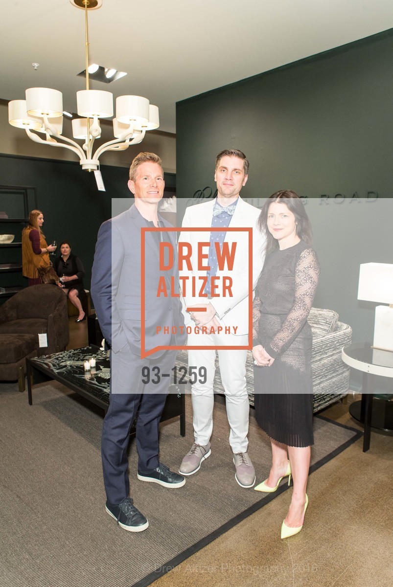 Kirk Marlow, Jamie Martin, Kara Mann, Kara Mann Collection for Baker | Milling Road Private Dinner, Baker San Francisco. San Francisco Designer Center, Suite 410, June 8th, 2016, Photo #93-1259 Kirk Marlow, Jamie Martin, Kara Mann, Photo #93-1259