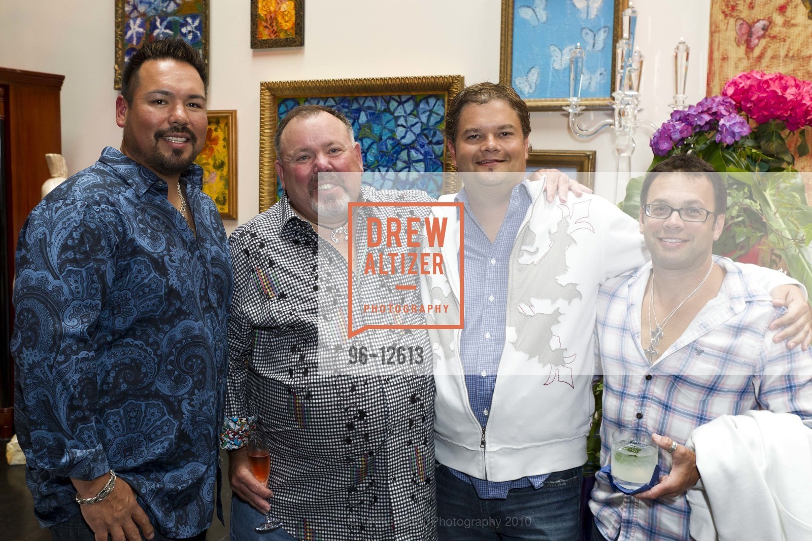 Frank Celaya, Doug Donnellan, Jeff Dozier, Greg Cole, San Francisco PRIDE Soiree Benefiting amFAR and James Beard Foundation, US, June 28th, 2010, Photo #96-12613 Frank Celaya, Doug Donnellan, Jeff Dozier, Greg Cole, Photo #96-12613