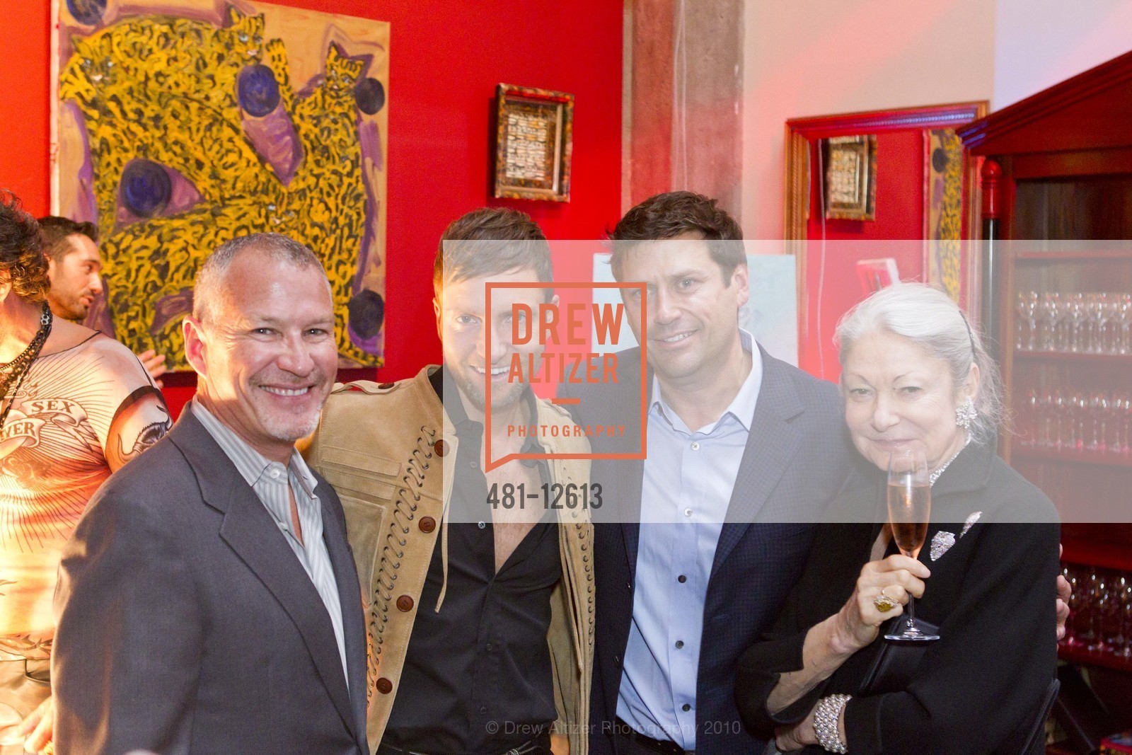 Rick Holland, Ken Fulk, Derek Cabaniss, Denise Hale, San Francisco PRIDE Soiree Benefiting amFAR and James Beard Foundation, US, June 28th, 2010, Photo #481-12613 Rick Holland, Ken Fulk, Derek Cabaniss, Denise Hale, Photo #481-12613