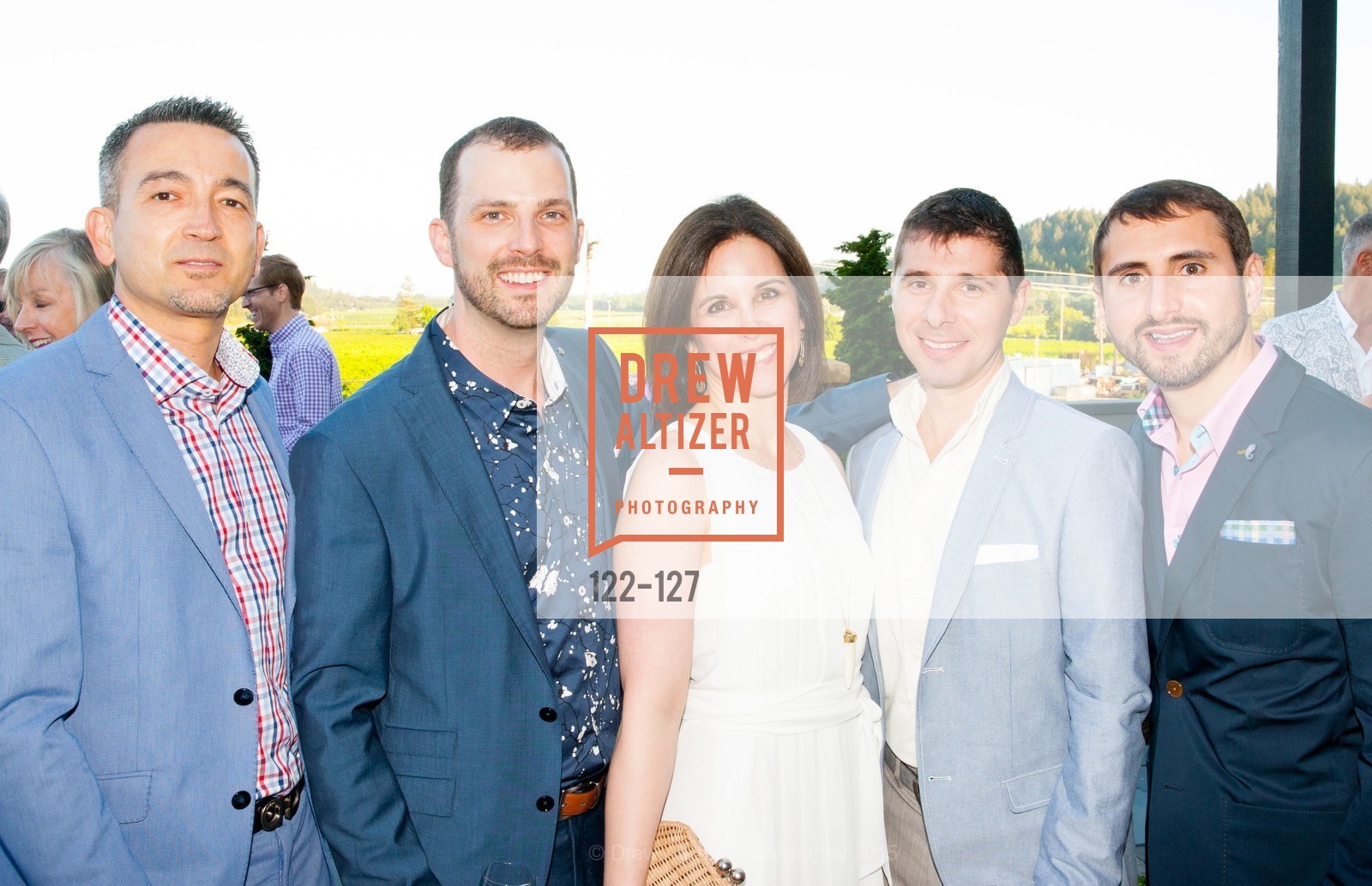 Chris Orsine, Thomas Magnani, Ellen Fleishhacker, Zack Allen, Cassio Alves, An Evening in the Vineyard hosted by JACK CALHOUN & TRENT NORRIS, Jack Calhoun & Trent Norris Vineyard. 3393 Dry Creek Road, Healdsburg CA 95448, May 22nd, 2015,Drew Altizer, Drew Altizer Photography, full-service agency, private events, San Francisco photographer, photographer california