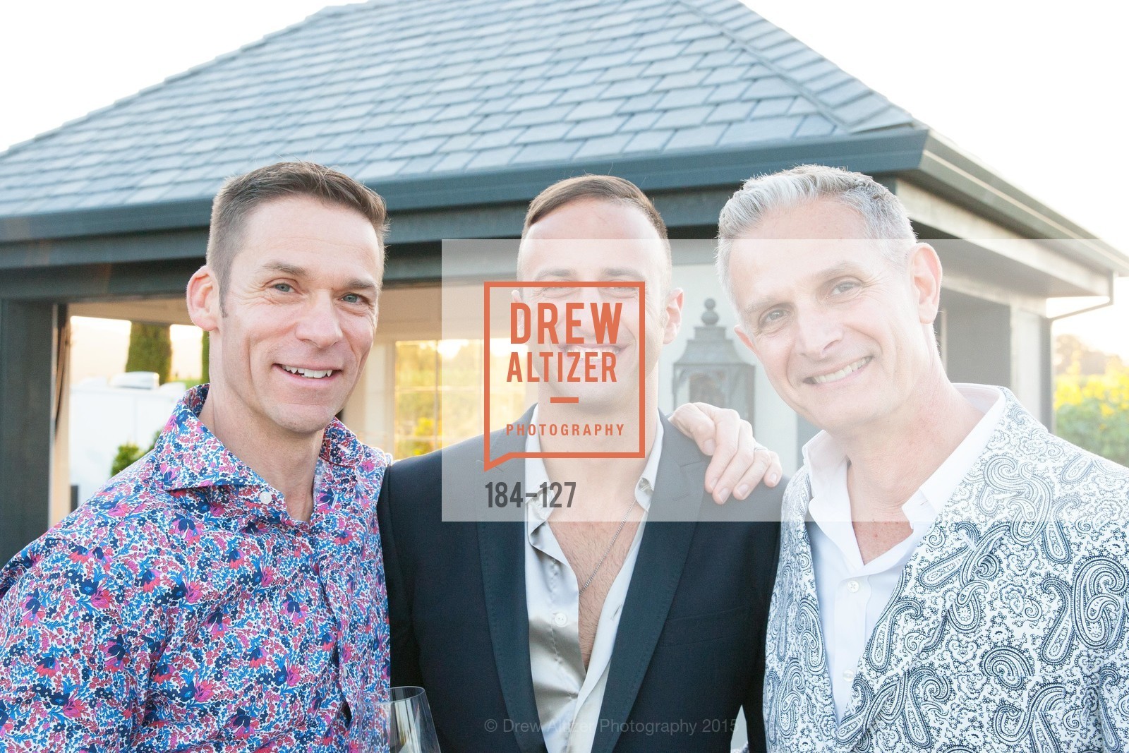 Andres Wydler, Ari Kofayan, Nick Augustinos, An Evening in the Vineyard hosted by JACK CALHOUN & TRENT NORRIS, Jack Calhoun & Trent Norris Vineyard. 3393 Dry Creek Road, Healdsburg CA 95448, May 22nd, 2015,Drew Altizer, Drew Altizer Photography, full-service agency, private events, San Francisco photographer, photographer california