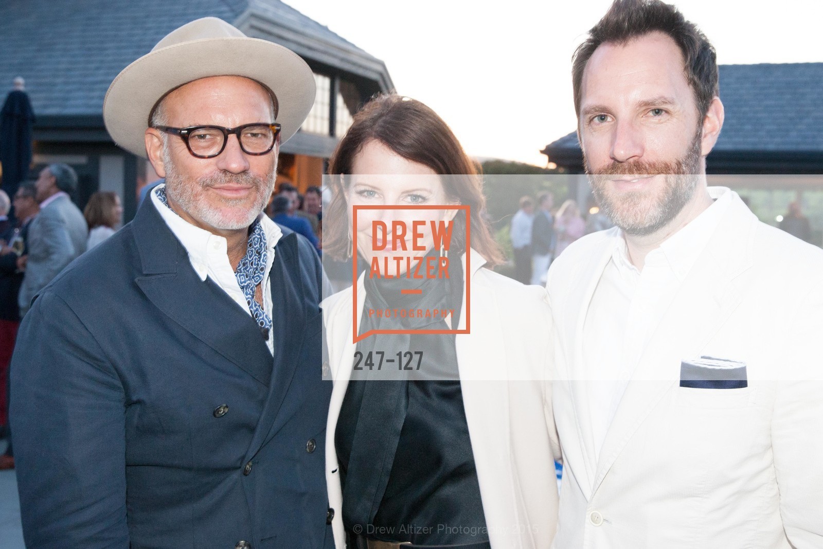 Robert RIccardi, Deborah Bowman, Alexander Stock, Gucci & Vogue Dinner, Jack Calhoun & Trent Norris Vineyard. 3393 Dry Creek Road, Healdsburg CA 95448, May 22nd, 2015, Photo #247-127 Robert RIccardi, Deborah Bowman, Alexander Stock, Photo #247-127