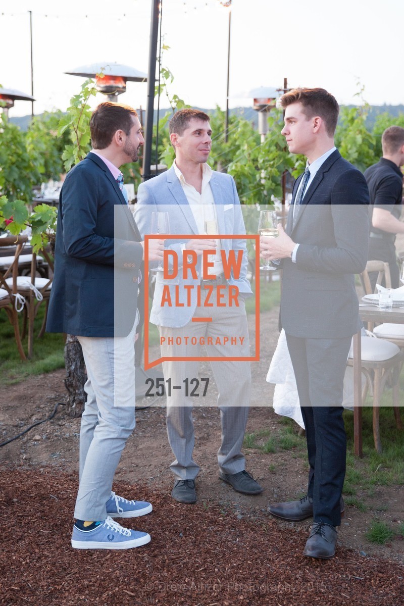 Cassio Alves, Zack Allen, Joe Adkins, An Evening in the Vineyard hosted by JACK CALHOUN & TRENT NORRIS, Jack Calhoun & Trent Norris Vineyard. 3393 Dry Creek Road, Healdsburg CA 95448, May 22nd, 2015,Drew Altizer, Drew Altizer Photography, full-service agency, private events, San Francisco photographer, photographer california