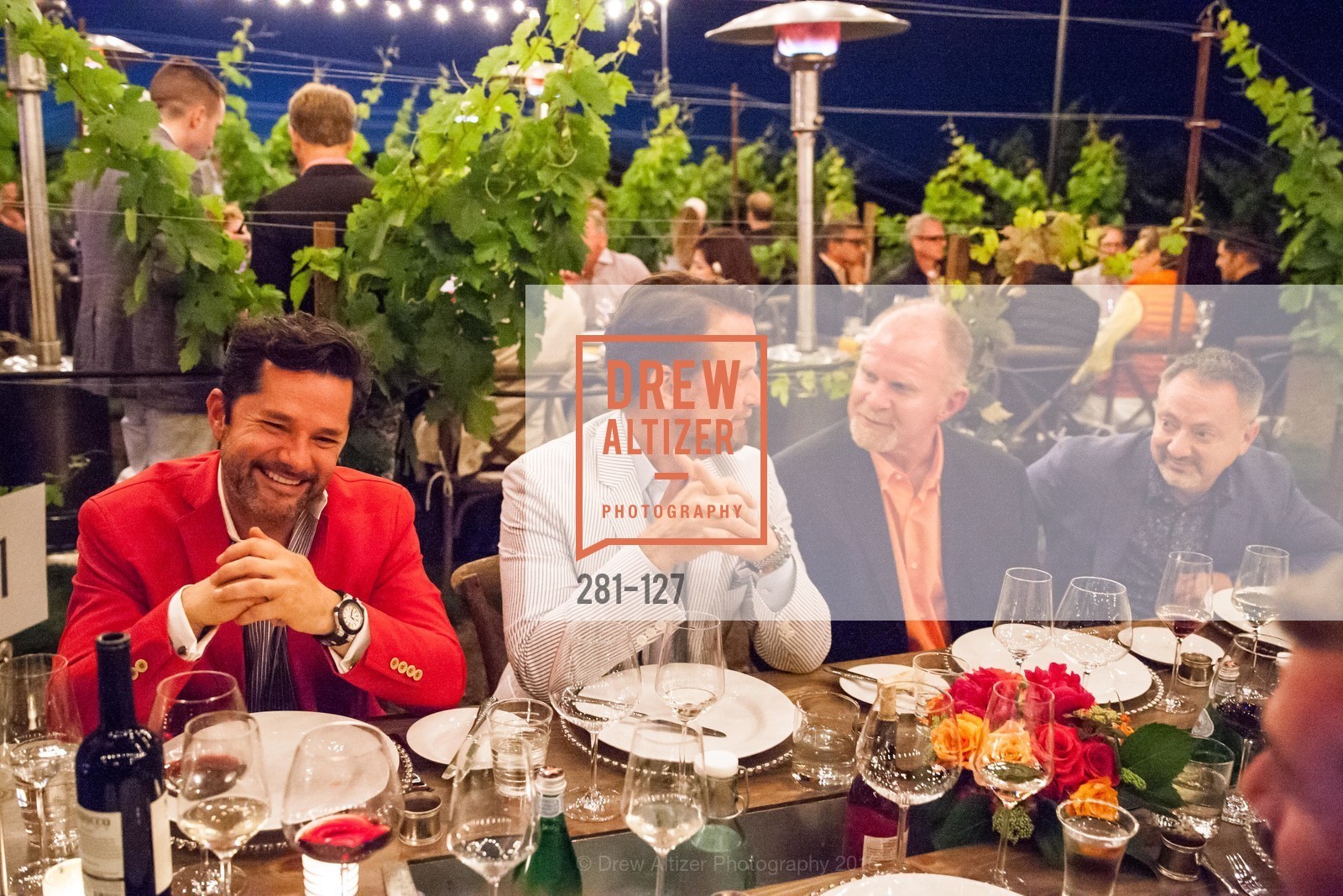 Warren Chase, Rick Mordesovich, An Evening in the Vineyard hosted by JACK CALHOUN & TRENT NORRIS, Jack Calhoun & Trent Norris Vineyard. 3393 Dry Creek Road, Healdsburg CA 95448, May 22nd, 2015,Drew Altizer, Drew Altizer Photography, full-service agency, private events, San Francisco photographer, photographer california