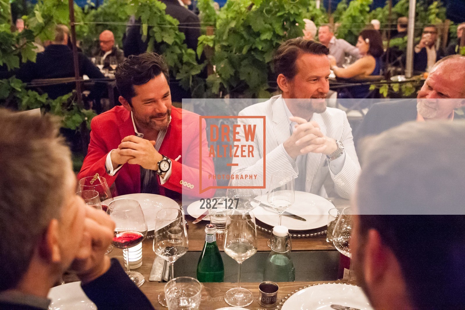 Warren Chase, Rick Mordesovich, An Evening in the Vineyard hosted by JACK CALHOUN & TRENT NORRIS, Jack Calhoun & Trent Norris Vineyard. 3393 Dry Creek Road, Healdsburg CA 95448, May 22nd, 2015,Drew Altizer, Drew Altizer Photography, full-service agency, private events, San Francisco photographer, photographer california