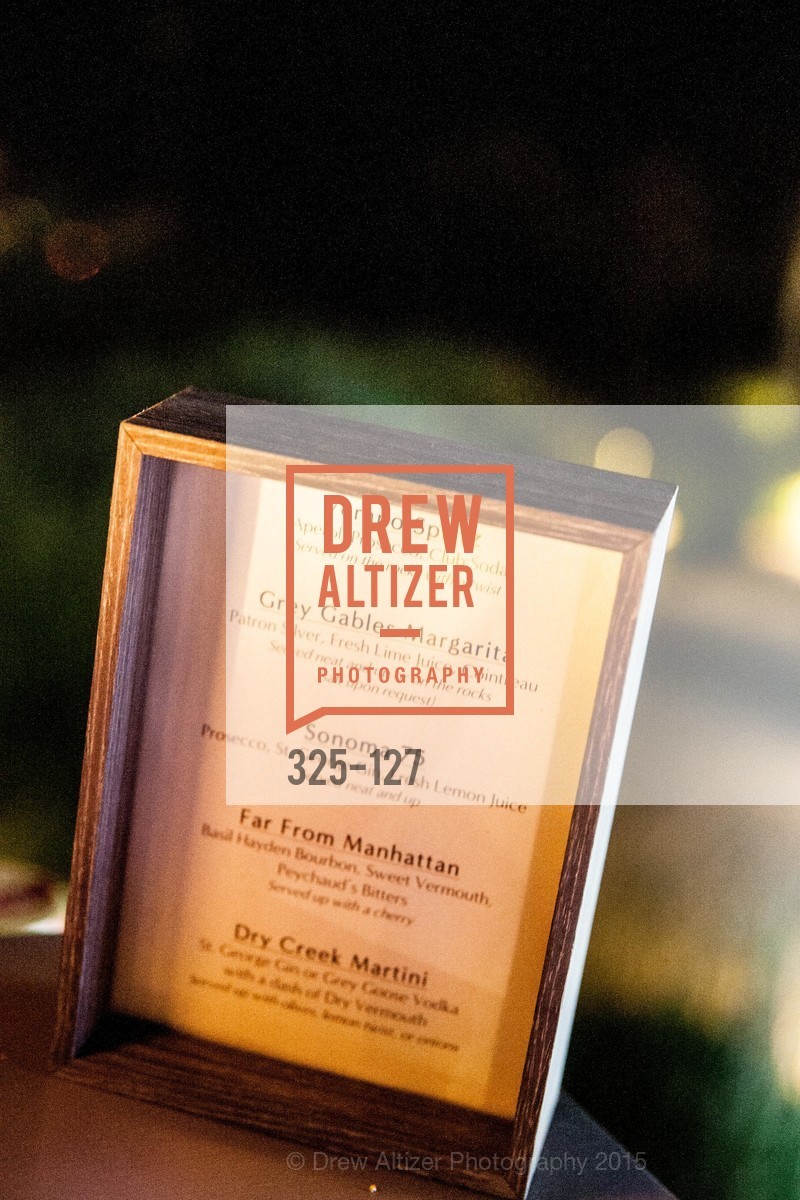 Atmosphere, An Evening in the Vineyard hosted by JACK CALHOUN & TRENT NORRIS, Jack Calhoun & Trent Norris Vineyard. 3393 Dry Creek Road, Healdsburg CA 95448, May 22nd, 2015,Drew Altizer, Drew Altizer Photography, full-service agency, private events, San Francisco photographer, photographer california