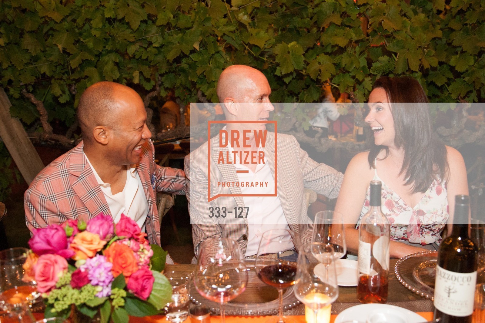 Ken McNeely, Curt Kirschner, Jennifer Jigalin, An Evening in the Vineyard hosted by JACK CALHOUN & TRENT NORRIS, Jack Calhoun & Trent Norris Vineyard. 3393 Dry Creek Road, Healdsburg CA 95448, May 22nd, 2015,Drew Altizer, Drew Altizer Photography, full-service event agency, private events, San Francisco photographer, photographer California