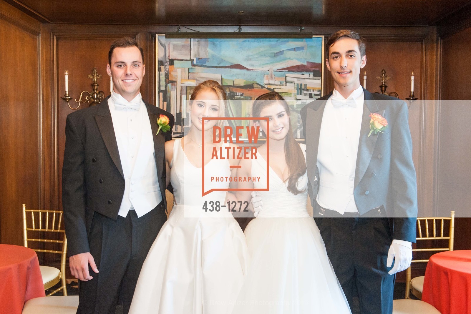 Richard Hall, Fiona Bock, Natalie Boin Podell, William Swindells, San Francisco Debutante Ball 2016, US. St. Francisco Hotel, June 18th, 2016, Photo #438-1272 Richard Hall, Fiona Bock, Natalie Boin Podell, William Swindells, Photo #438-1272