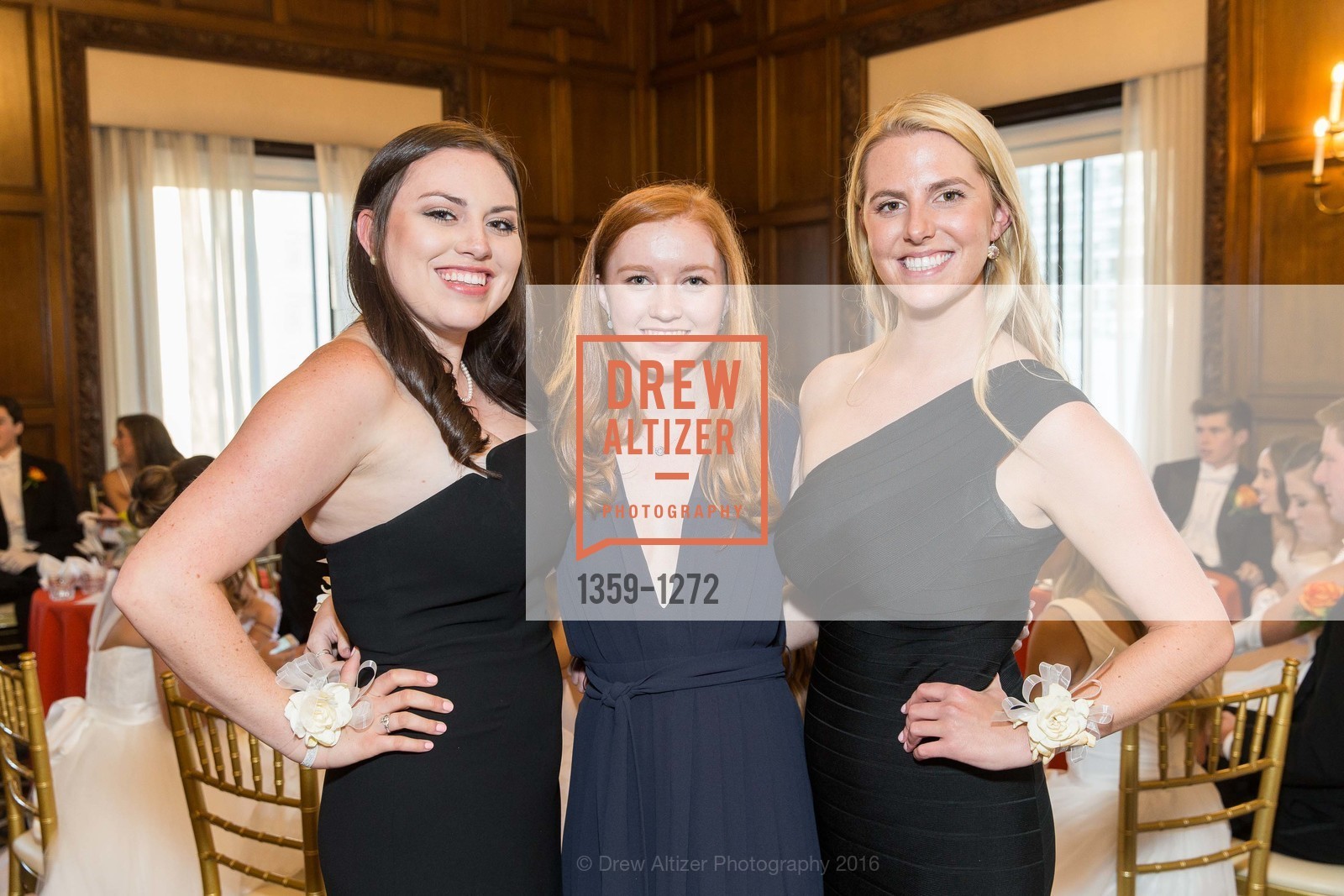 Claire Solomon, Mackenzie Erdman, Francesca Dana, San Francisco Debutante Ball 2016, US. St. Francisco Hotel, June 18th, 2016, Photo #1359-1272 Claire Solomon, Mackenzie Erdman, Francesca Dana, Photo #1359-1272