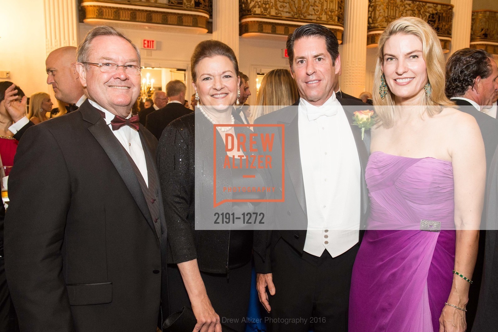 Jim Malott, Susan Malott, John Roediger, Mindy Henderson, San Francisco Debutante Ball 2016, US. St. Francisco Hotel, June 18th, 2016, Photo #2191-1272 Jim Malott, Susan Malott, John Roediger, Mindy Henderson, Photo #2191-1272