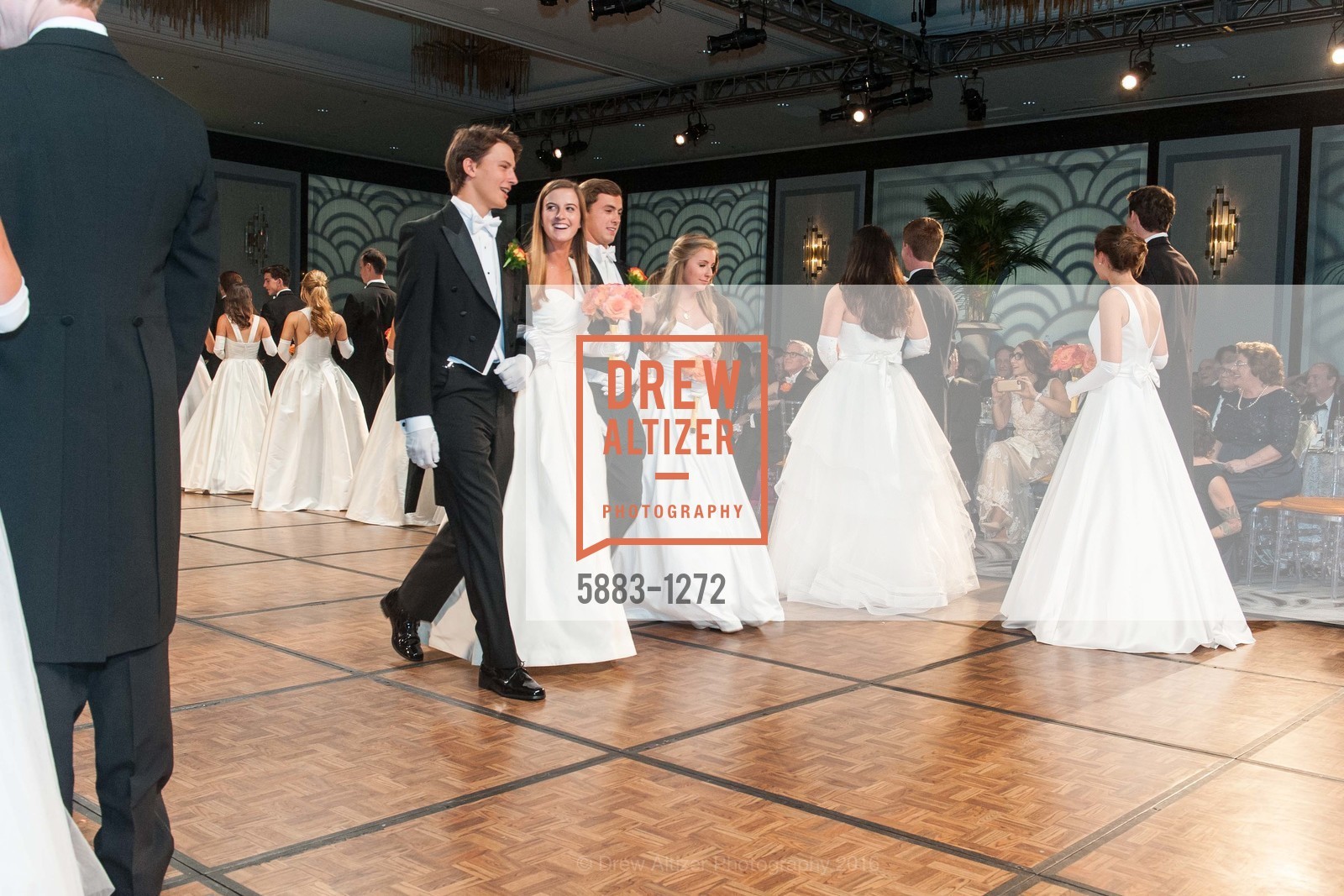 Satchel Kostelnik, Samantha Klingelhofer, Spencer Becerra, Hannah Holscher, San Francisco Debutante Ball 2016, US. St. Francisco Hotel, June 18th, 2016, Photo #5883-1272 Satchel Kostelnik, Samantha Klingelhofer, Spencer Becerra, Hannah Holscher, Photo #5883-1272