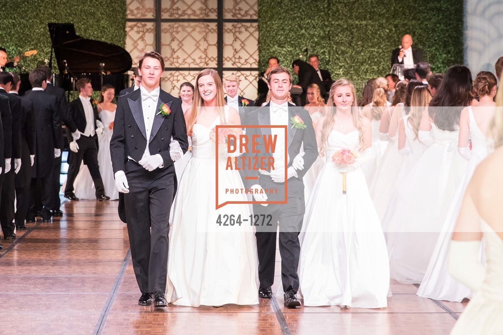 Satchel Kostelnik, Samantha Klingelhofer, Spencer Becerra, Hannah Holscher, San Francisco Debutante Ball 2016, US. St. Francisco Hotel, June 18th, 2016, Photo #4264-1272 Satchel Kostelnik, Samantha Klingelhofer, Spencer Becerra, Hannah Holscher, Photo #4264-1272