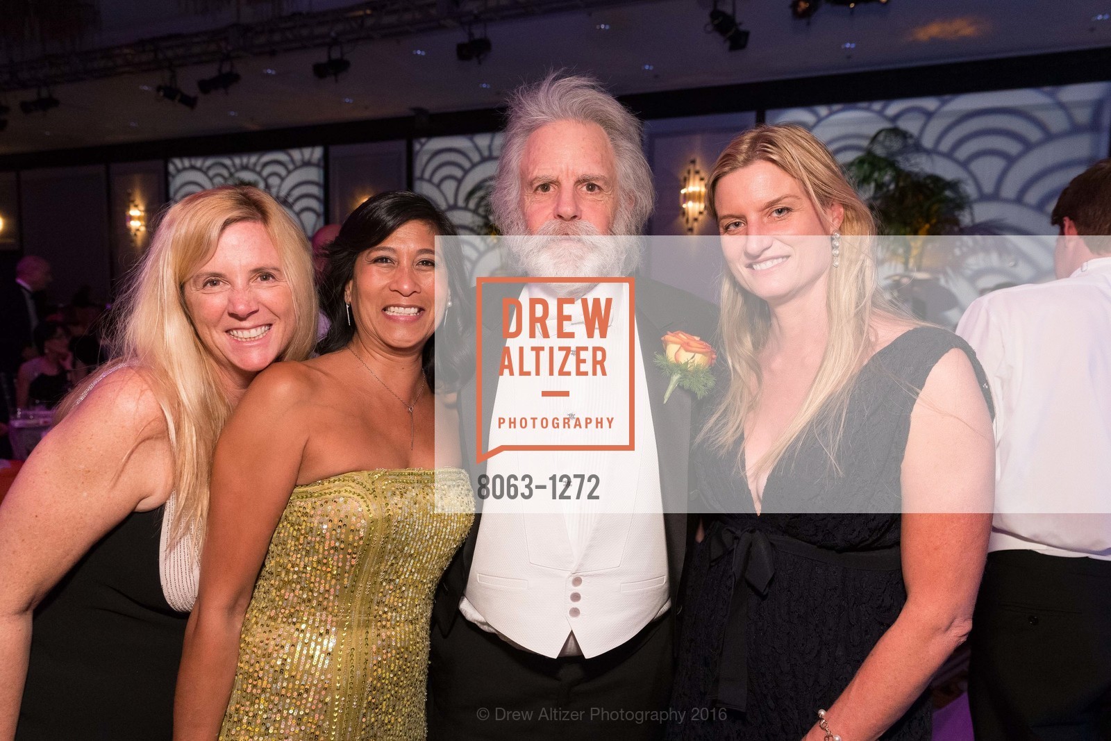 Cooksie Giannini, Bob Weir, Laura Alber, San Francisco Debutante Ball 2016, US. St. Francisco Hotel, June 18th, 2016, Photo #8063-1272 Cooksie Giannini, Bob Weir, Laura Alber, Photo #8063-1272