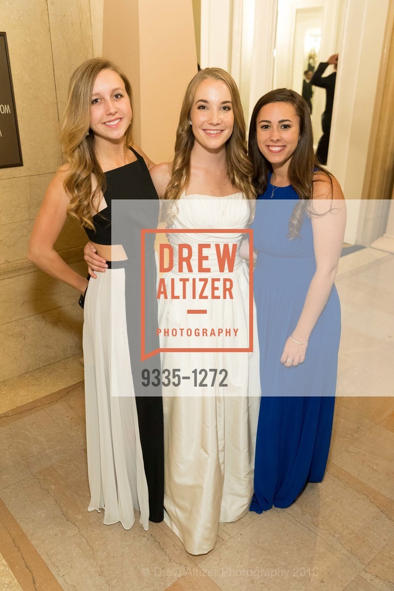Elizabeth Power, Renee Noelle Girard, Emma Brady, San Francisco Debutante Ball 2016, US. St. Francisco Hotel, June 18th, 2016, Photo #9335-1272 Elizabeth Power, Renee Noelle Girard, Emma Brady, Photo #9335-1272