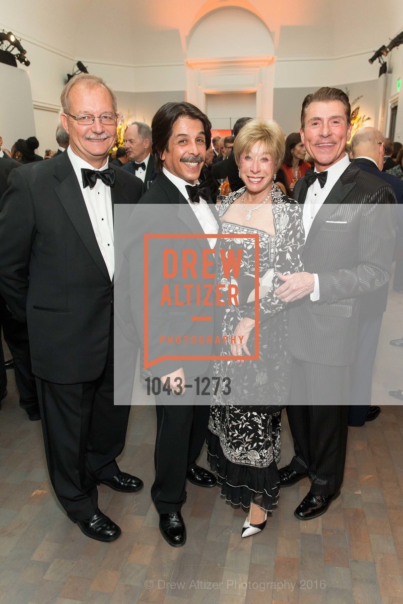 Paul Rowe, Michael Sereno, Maria Pitcairn, Robert Beadle, San Francisco Opera Celebrates David Gockley, US. 301 Van Ness Ave, June 16th, 2016, Photo #1043-1273 Paul Rowe, Michael Sereno, Maria Pitcairn, Robert Beadle, Photo #1043-1273