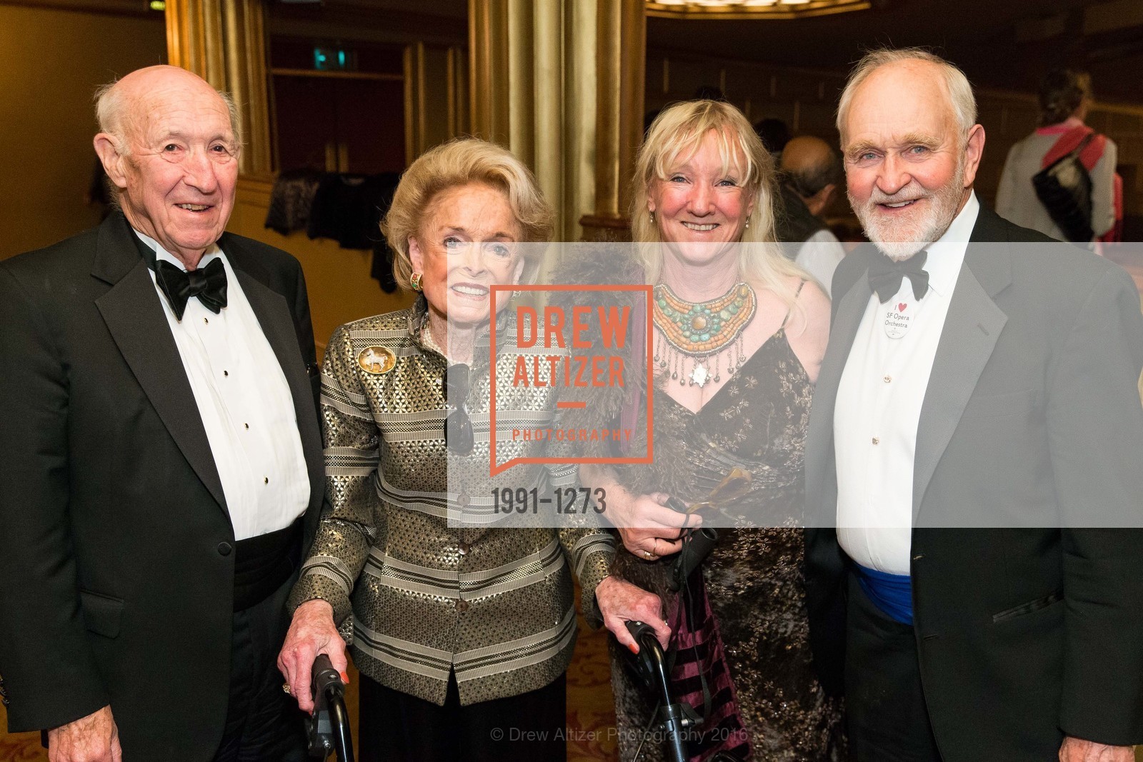 Dennis Bonney, Harriet Quarre, Ginny Savage, Michael Savage, San Francisco Opera Celebrates David Gockley, US. 301 Van Ness Ave, June 16th, 2016, Photo #1991-1273 Dennis Bonney, Harriet Quarre, Ginny Savage, Michael Savage, Photo #1991-1273