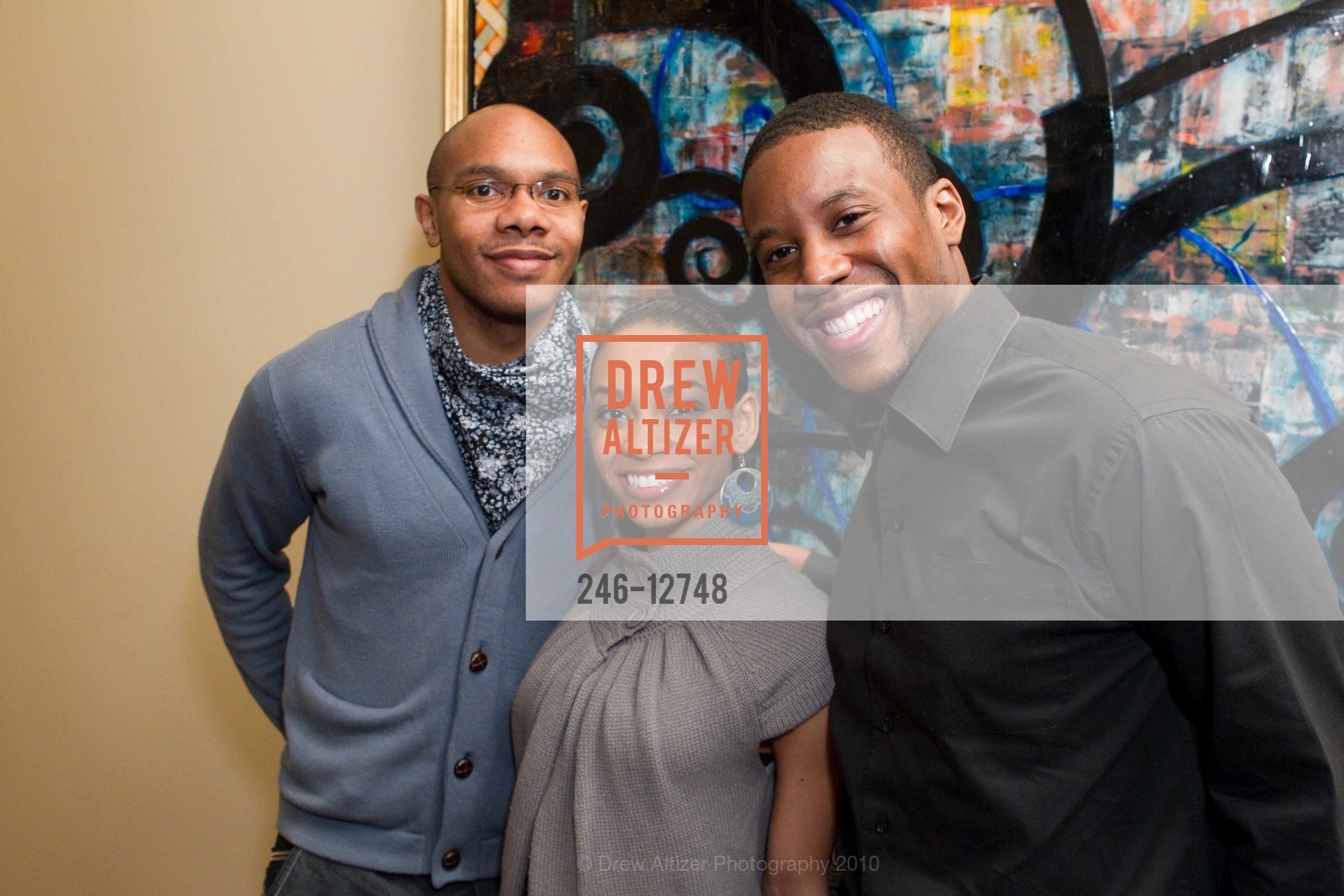 Donovan Herring, Lilli-Anne Tai, Rasheed Thompson, Pam Joyner Reception for Evidence Dance Company, US, February 4th, 2010, Photo #246-12748 Donovan Herring, Lilli-Anne Tai, Rasheed Thompson, Photo #246-12748