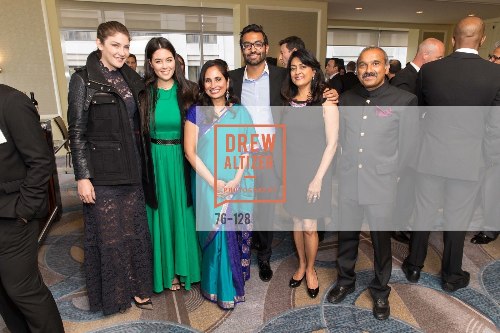 Lata Krishnan, Padmasree Warrior, Rohan Shah, Mohan Warrier, Gucci & Vogue Dinner, Four Seasons San Francisco. Four Seasons San Francisco, May 25th, 2015, Photo #76-128 Lata Krishnan, Padmasree Warrior, Rohan Shah, Mohan Warrier, Photo #76-128