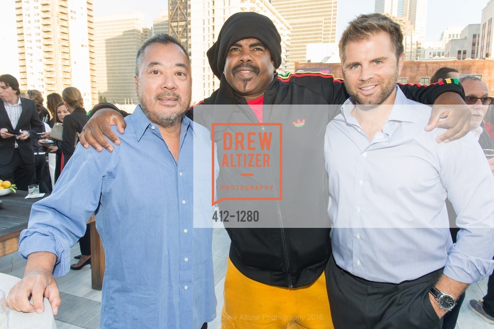 Jeff Allard, Mike Shaw, Joey Cannata, Hiball and Alta Palla Summer Cocktail Event, US. 717 Battery Street, June 22nd, 2016, Photo #412-1280 Jeff Allard, Mike Shaw, Joey Cannata, Photo #412-1280