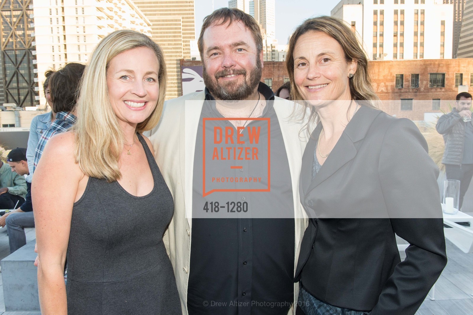 Justine Williams, Christopher Warnock, Barbara Warnock, Hiball and Alta Palla Summer Cocktail Event, US. 717 Battery Street, June 22nd, 2016, Photo #418-1280 Justine Williams, Christopher Warnock, Barbara Warnock, Photo #418-1280