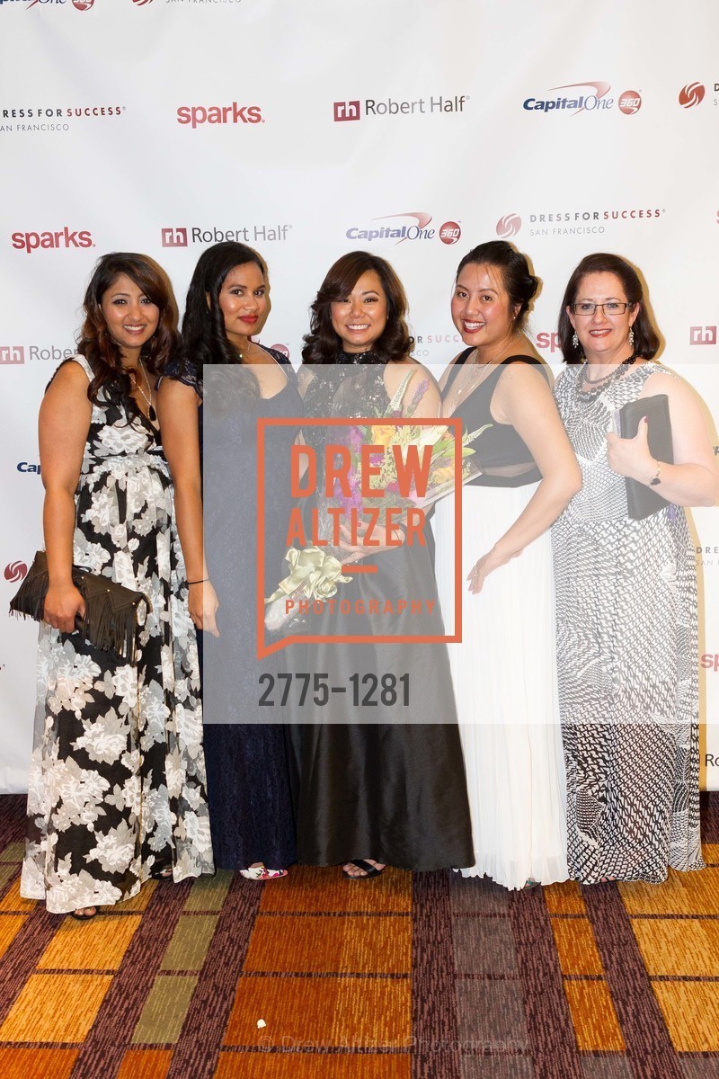 Ashica Singh, Christina Herschel, Madison Kaviyakoen, Jane Wang, Denise Evans, Dress for Success 11th Annual Gala, US. Intercontinental Hotel, June 22nd, 2016