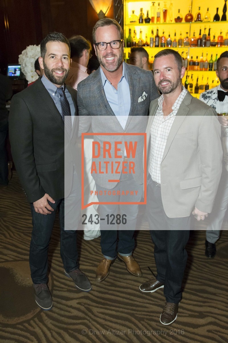 Jared Scherer, Tom DeRhine, Jason Poindexter, VIP Pride Party 2016, US. Clift Hotel, June 23rd, 2016, Photo #243-1286 Jared Scherer, Tom DeRhine, Jason Poindexter, Photo #243-1286