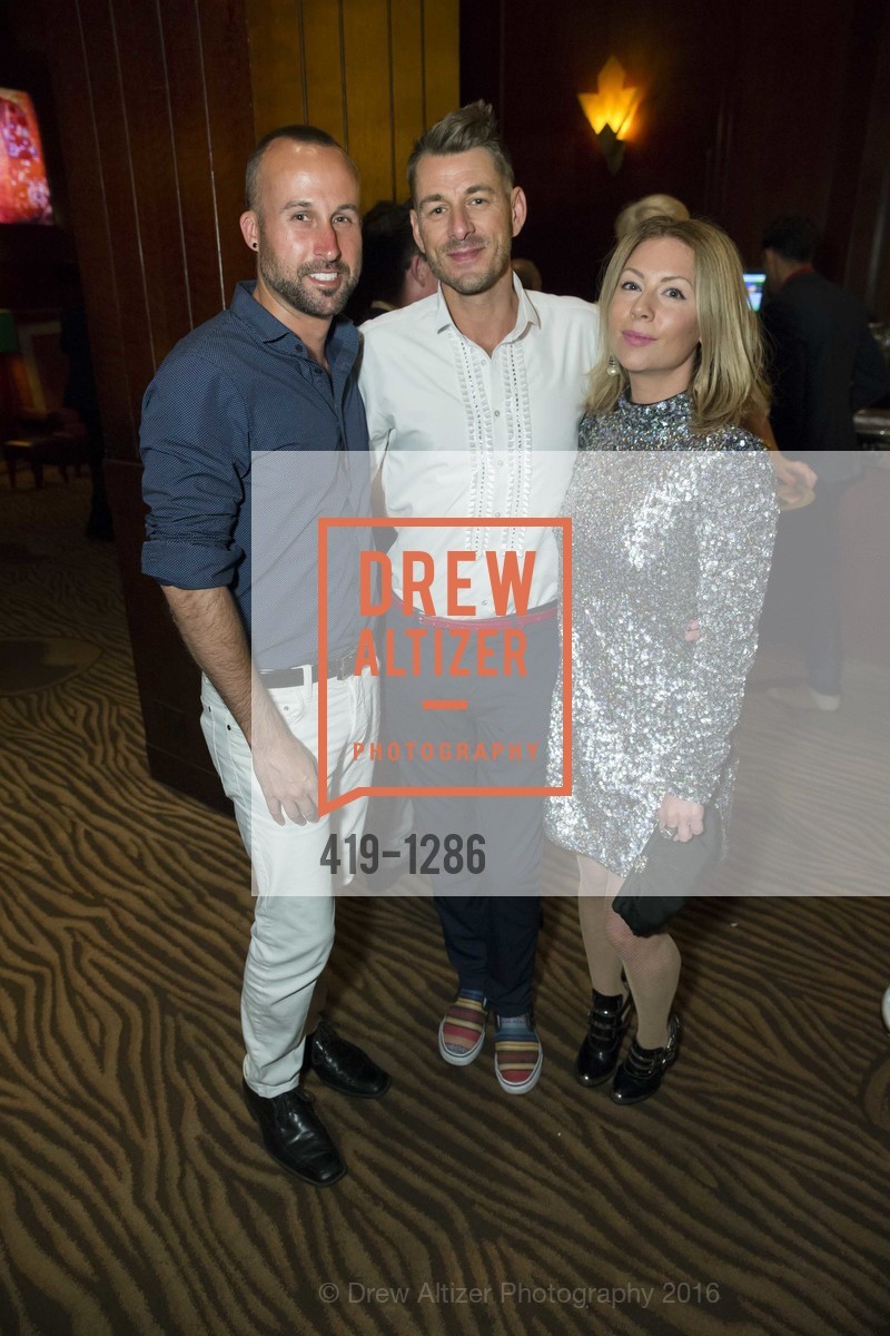 Eric Vera, Christopher Null, Marissa Burger, VIP Pride Party 2016, US. Clift Hotel, June 23rd, 2016, Photo #419-1286 Eric Vera, Christopher Null, Marissa Burger, Photo #419-1286
