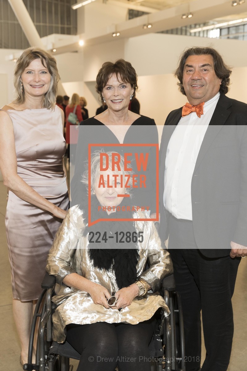 Jenny Egan, Kay Kimpton Walker, Jennifer Morla, Nilus de Matran, 2018 CCA Gala honoring Kay Kimpton Walker, California College of the Arts. 1111 8th Street, May 23rd, 2018, Photo #224-12865 Jenny Egan, Kay Kimpton Walker, Jennifer Morla, Nilus de Matran, Photo #224-12865