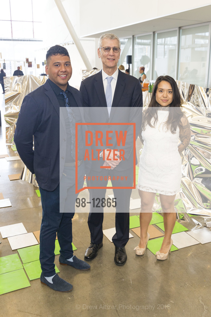 Daniel Ortiz, Steve Beal, Arlene Correa Valencia, 2018 CCA Gala honoring Kay Kimpton Walker, California College of the Arts. 1111 8th Street, May 23rd, 2018, Photo #98-12865 Daniel Ortiz, Steve Beal, Arlene Correa Valencia, Photo #98-12865