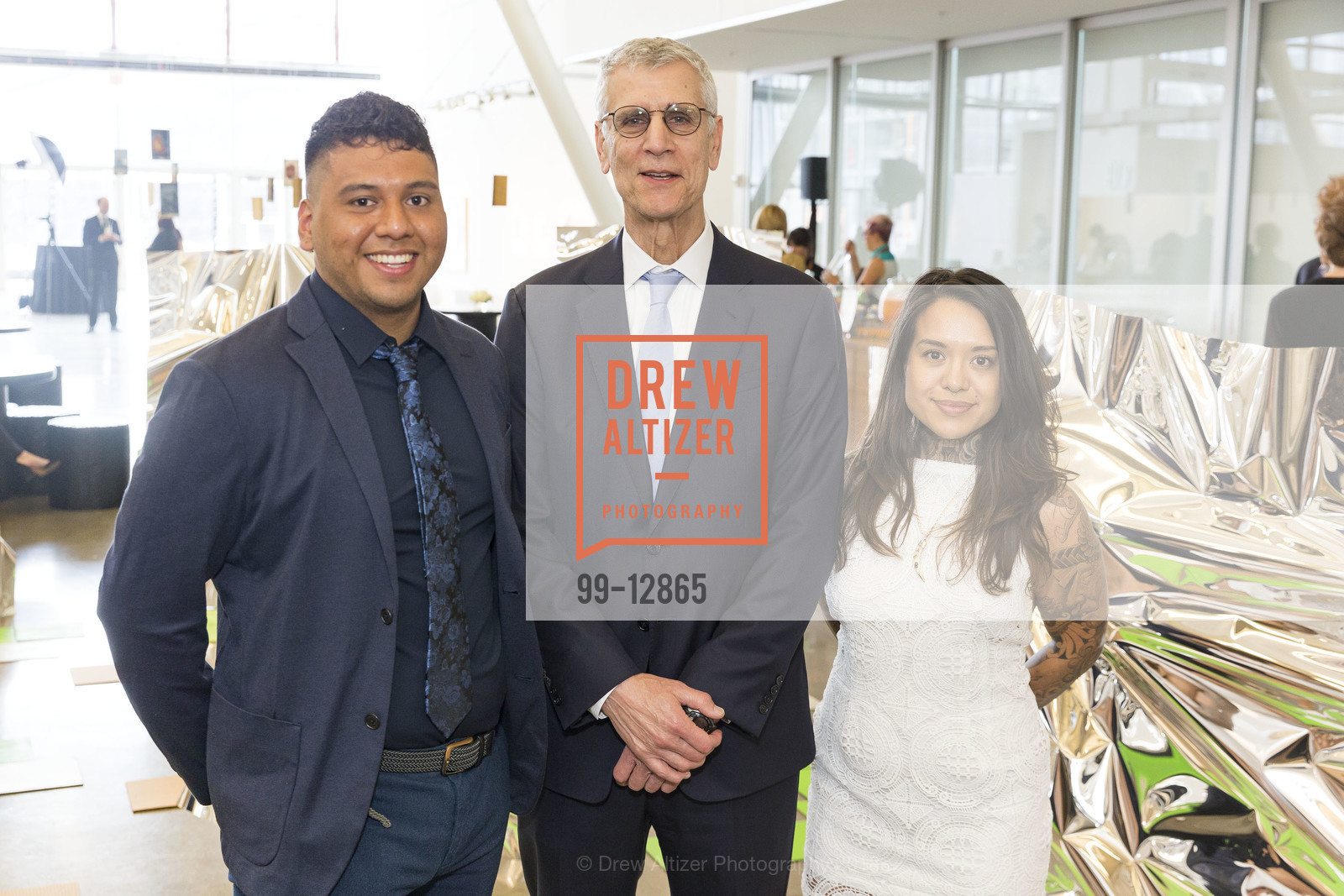Daniel Ortiz, Steve Beal, Arlene Correa Valencia, 2018 CCA Gala honoring Kay Kimpton Walker, California College of the Arts. 1111 8th Street, May 23rd, 2018, Photo #99-12865 Daniel Ortiz, Steve Beal, Arlene Correa Valencia, Photo #99-12865