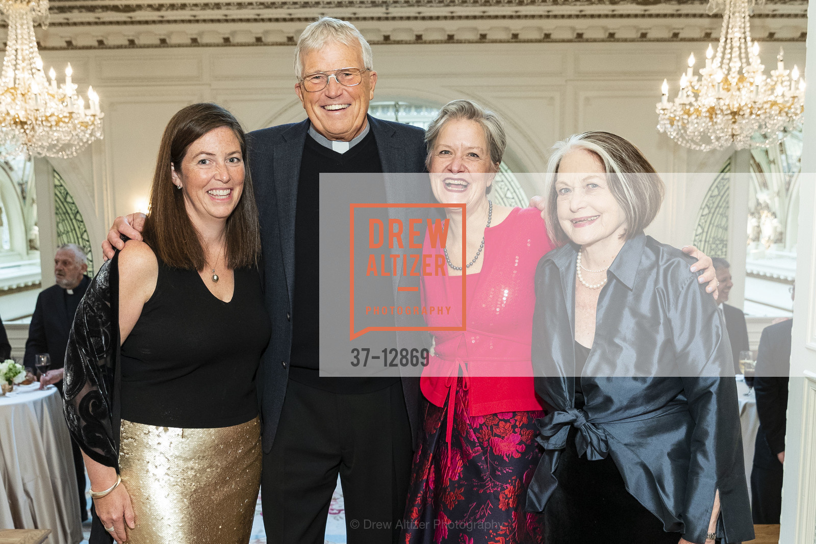 Katherine Cardinal, Jim Pittman, Liza Cardinal Hand, Katie Cardinal, Catholic Charities Loaves & Fishes Awards Dinner and Gala, Palace Hotel. 2 New Montgomery St, Photo #37-12869 Katherine Cardinal, Jim Pittman, Liza Cardinal Hand, Katie Cardinal, Photo #37-12869