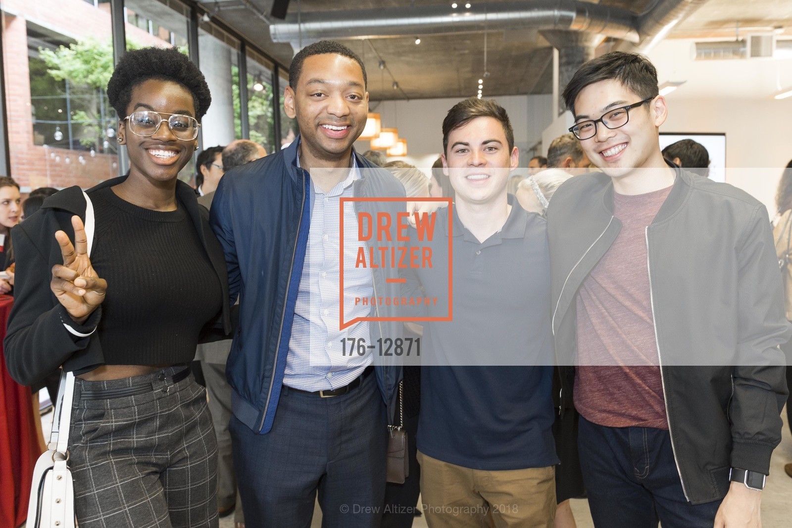 Joy Ofodu, Charles Smith-DeVille, Andrew Allanson, Ben Dunn, USC Annenberg Bay Area Reception, 60 Francisco Street, May 24th, 2018, Photo #176-12871 Joy Ofodu, Charles Smith-DeVille, Andrew Allanson, Ben Dunn, Photo #176-12871