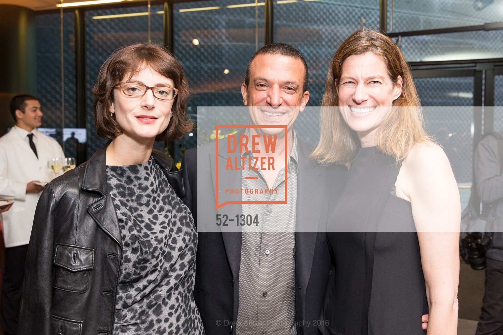 Honor Fraser, Stavros Merjos, Erin Wright, Ed Ruscha and the Great American West Private Dinner, July 13th, 2016, Photo #52-1304 Honor Fraser, Stavros Merjos, Erin Wright, Photo #52-1304